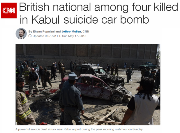 British National Killed Headline